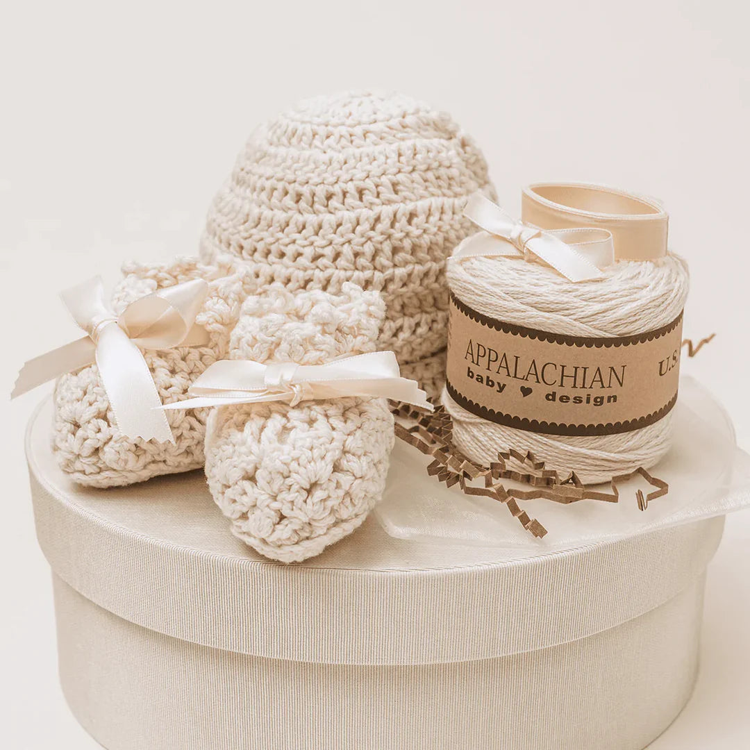 Appalachian Baby Crochet Cuff Hat and Bootees Kit