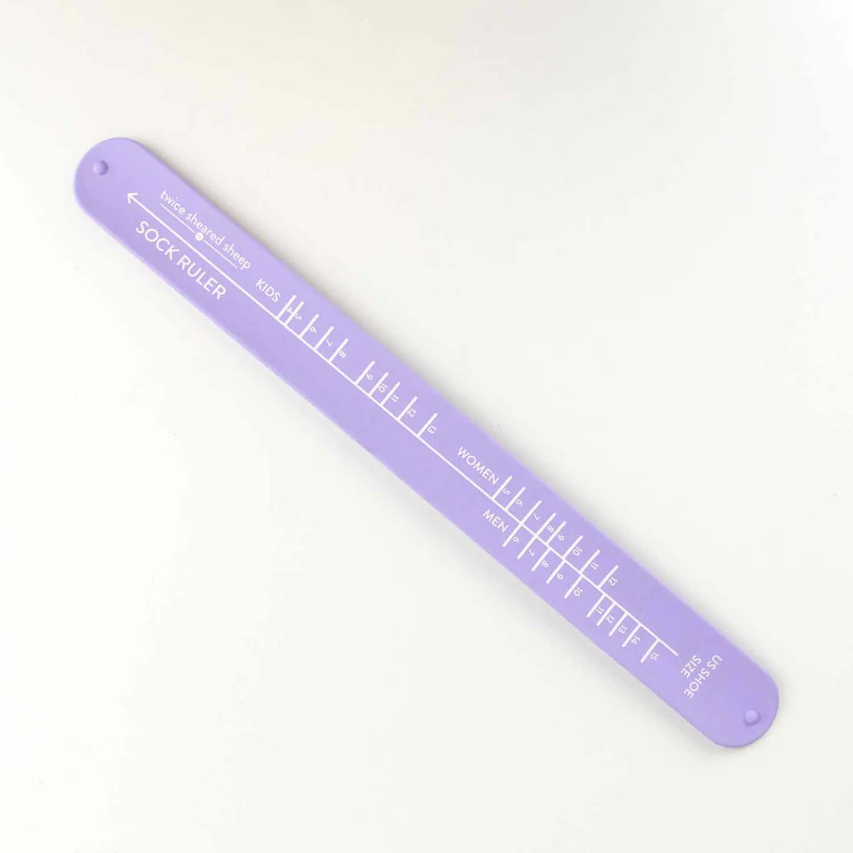 Twice Sheared Sheep Sock Size Ruler