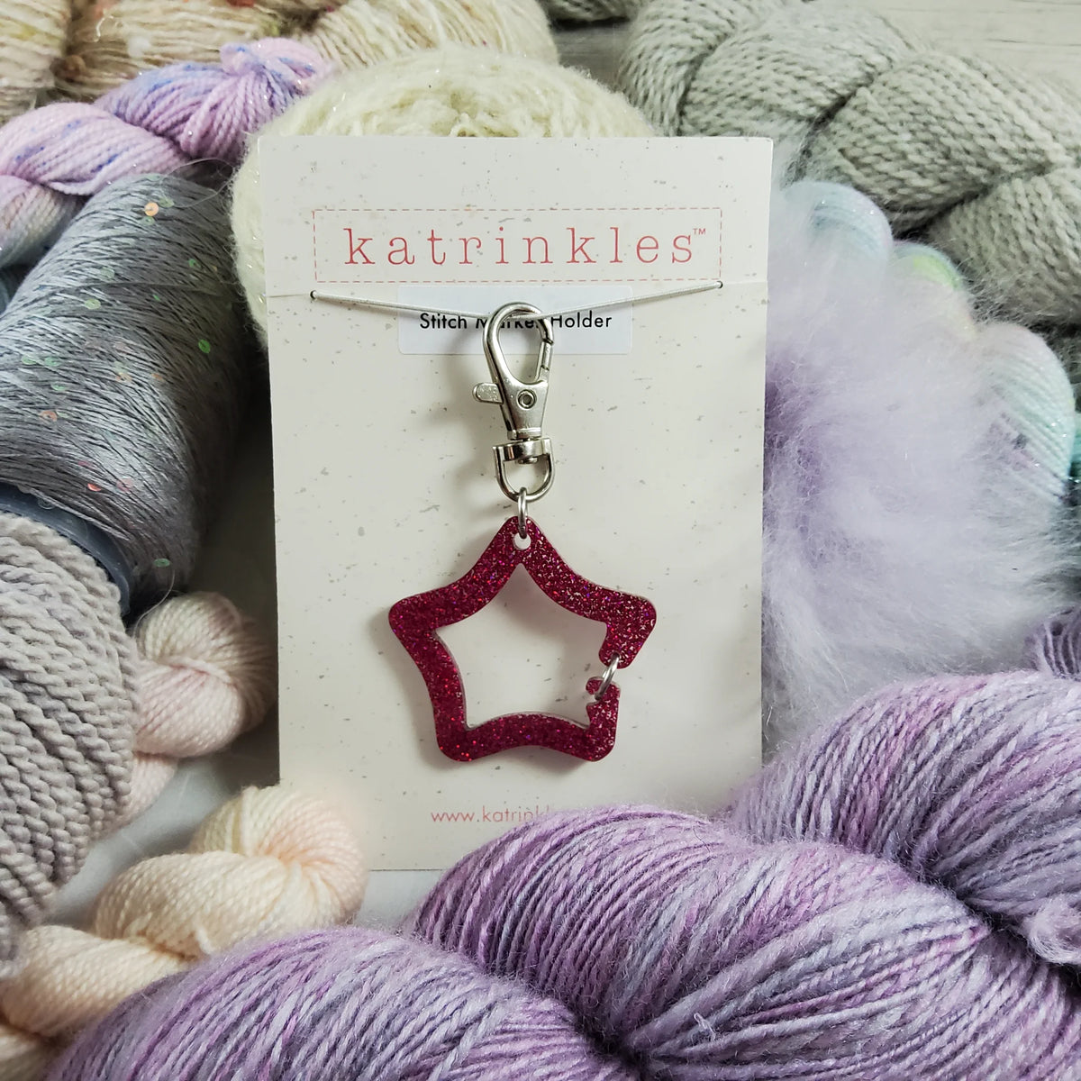 Katrinkles Acrylic Star Stitch Marker Holder
