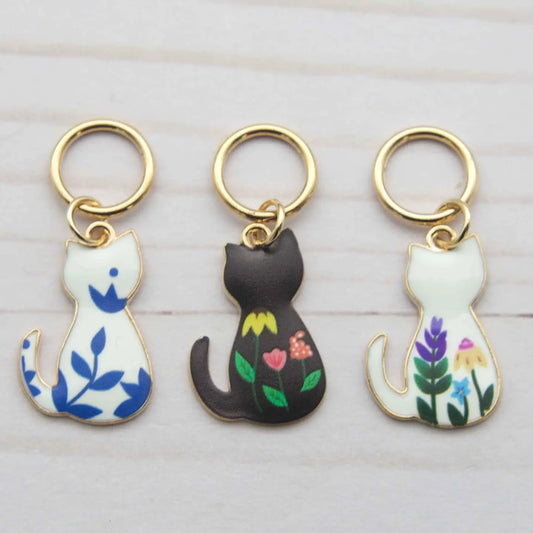 Fox & Pine Floral Cat Stitch Markers