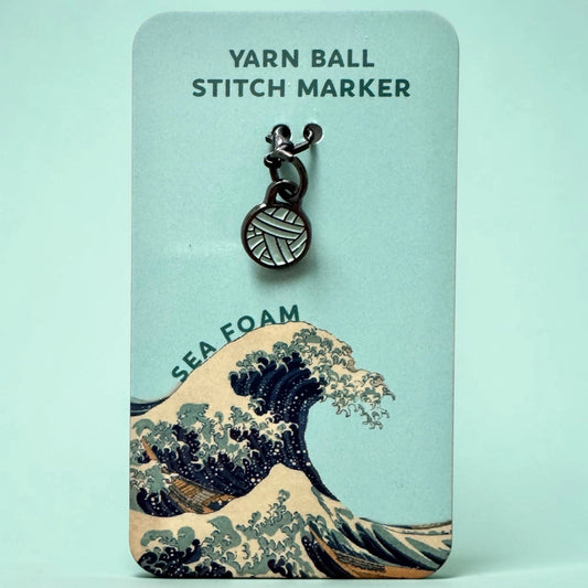 Firefly Notes Seafoam Yarn Ball Stitch Marker Single