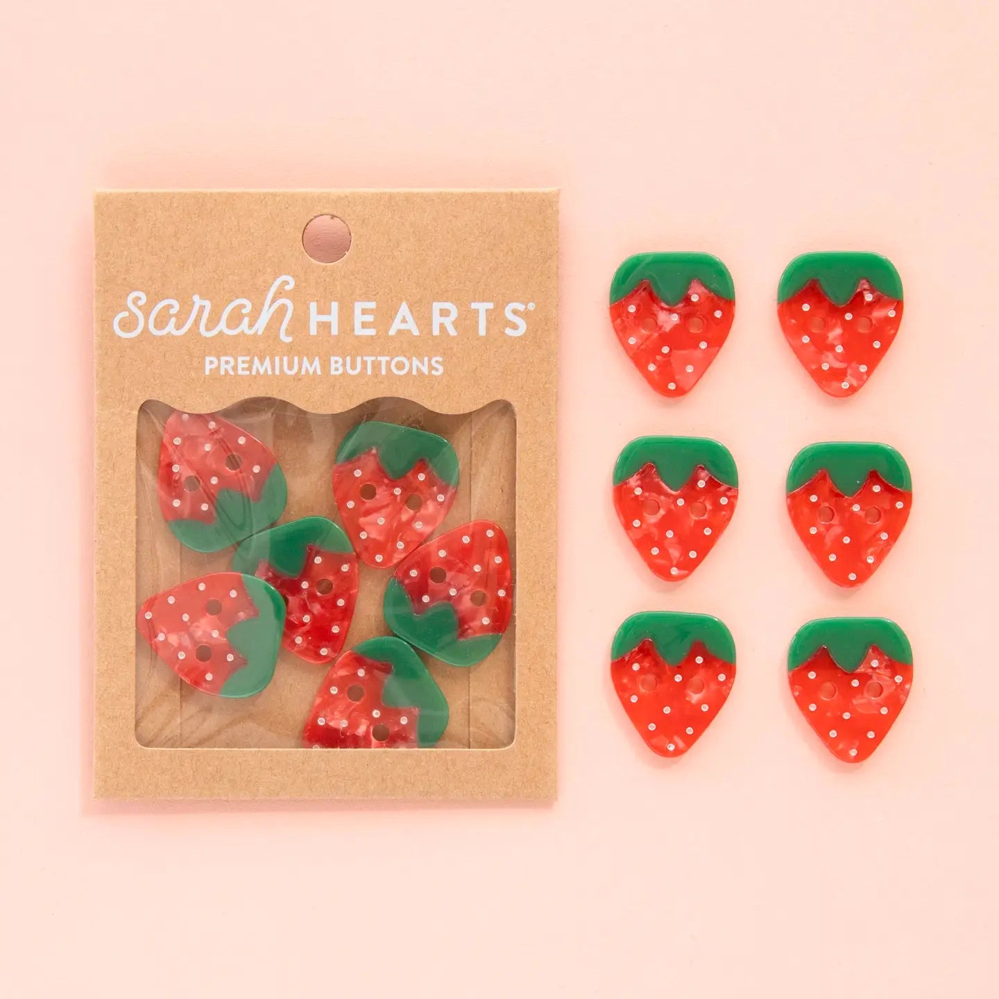 Sarah Hearts Large 1" Buttons