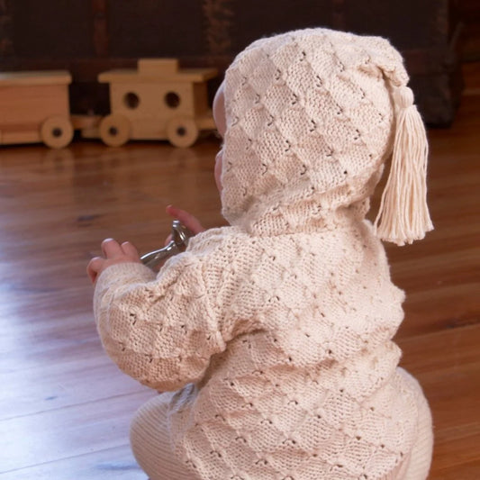 Appalachian Baby Tassel Organic Cotton Baby Cardigan Kit