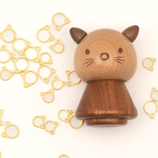 Ikigai Stitch Marker Kitty