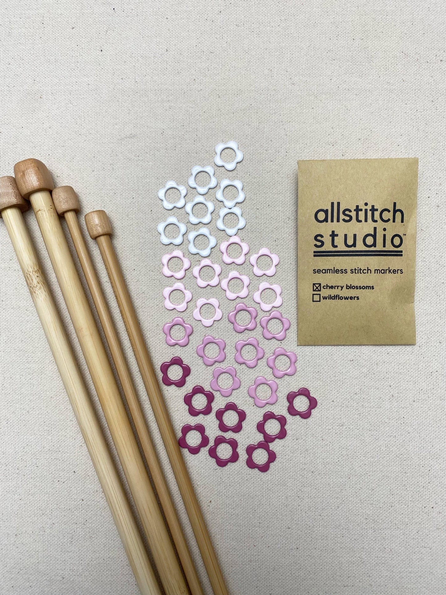 Allstitch Studio Flower Rings Stitch Markers