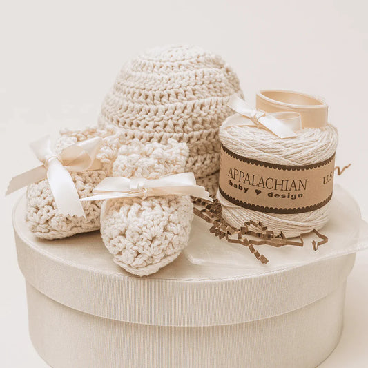 Appalachian Baby Crochet Cuff Hat and Bootees Kit
