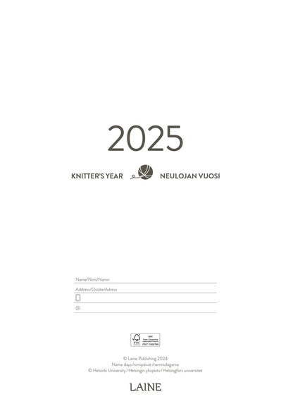 Knitter's Year 2025 Planner