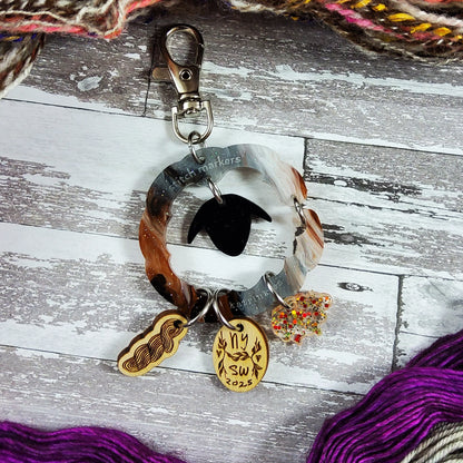 Katrinkles Acrylic Sheep Stitch Marker Holder  Bag Charm