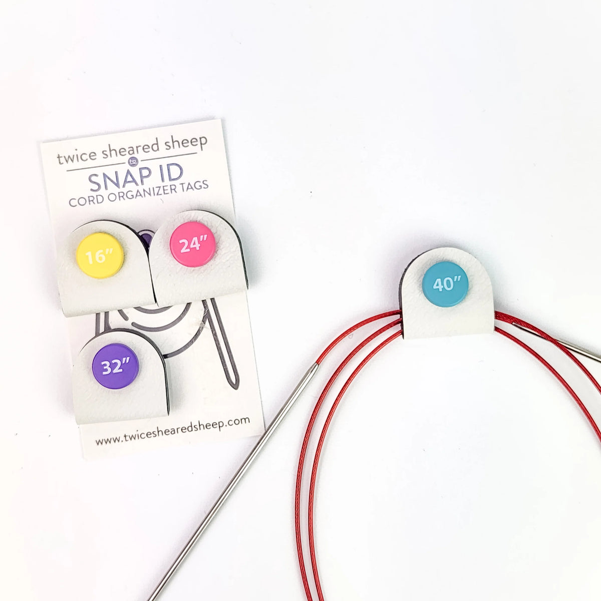 Twice Sheared Sheep Snap ID Cord Organizer Tags – Knit ATX