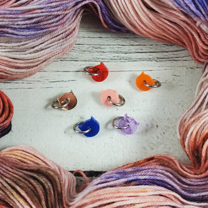 Tiny Cat Stitch Marker Set - Acrylic