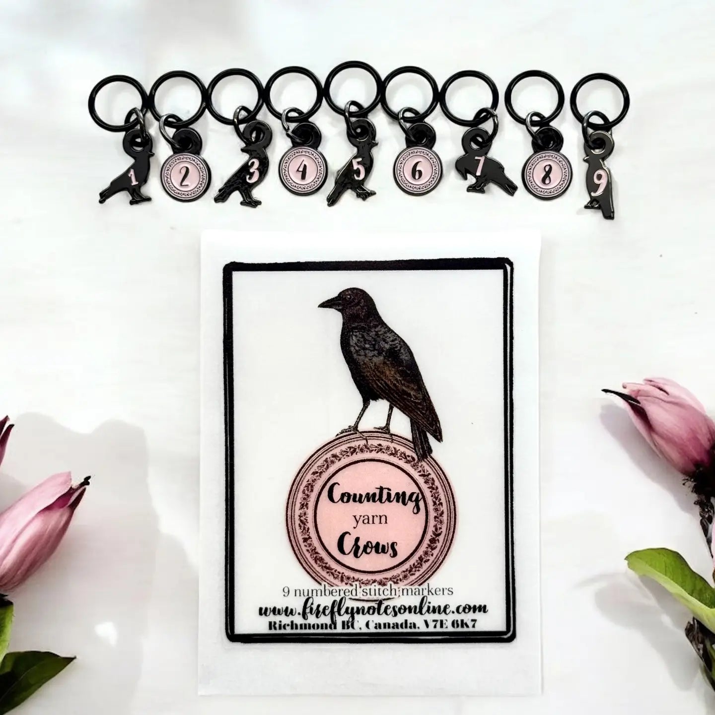 Firefly Notes Counting(Yarn) Crows Stitch Marker Set