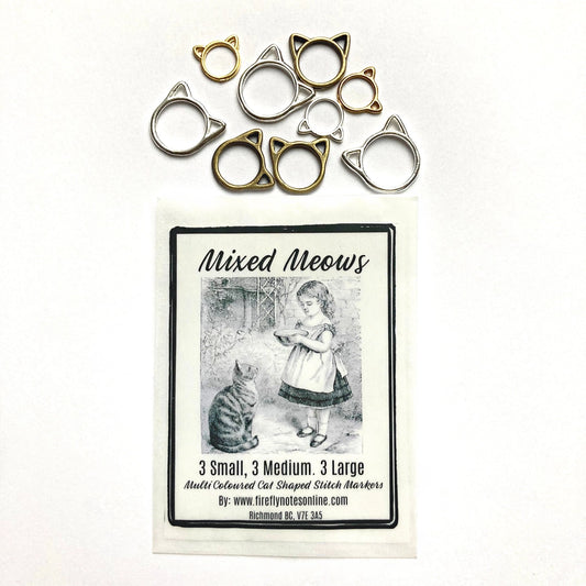 Firefly Notes Cat Stitch Markers Multi Pack