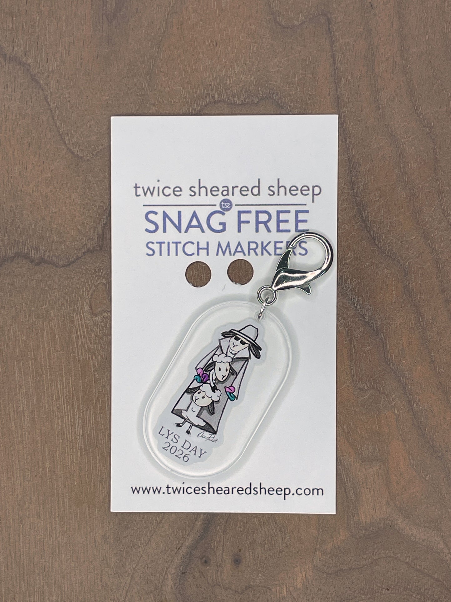 Twice Sheared Sheep 2026 LYS Day Stitch Marker