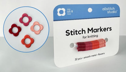 Allstitch Studio Flower Rings Stitch Markers