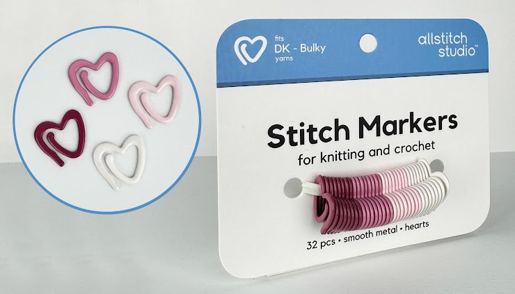 AllStitch Studio Removable Heart Stitch Markers