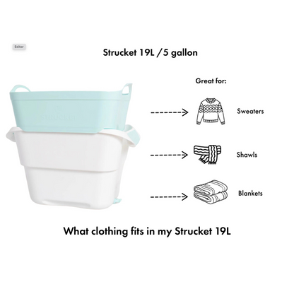 Strucket 19L Interlocking Strainer Bucket with Plug